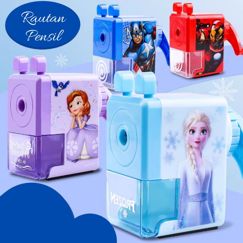 

Rautan Pensil Putar / Rautan Meja Anti Slip Anak Sekolah Karakter Frozen Marvel
