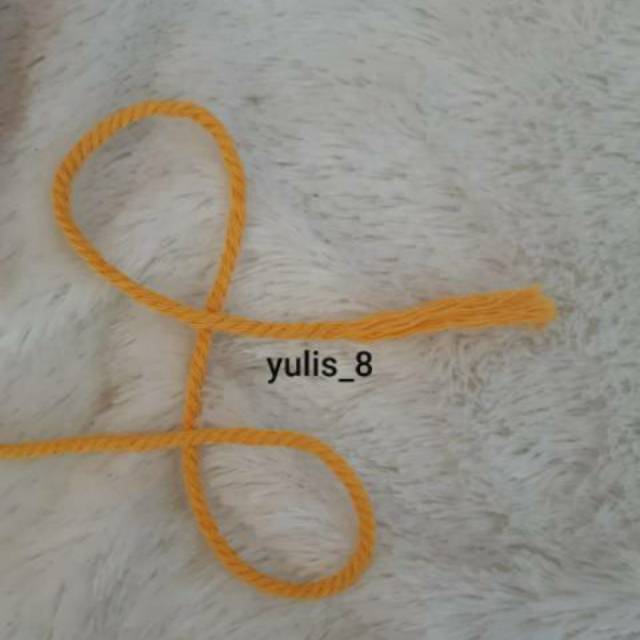 Benang katun KUNING KUNYIT, tali macrame size 4mm