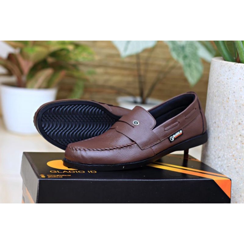 ENOZSTORE - SLIP ON KASUAL PRIA KULIT ASLI ORIGINAL SEPATU SLOP KEREN TRENDY COWO KEKINIAN