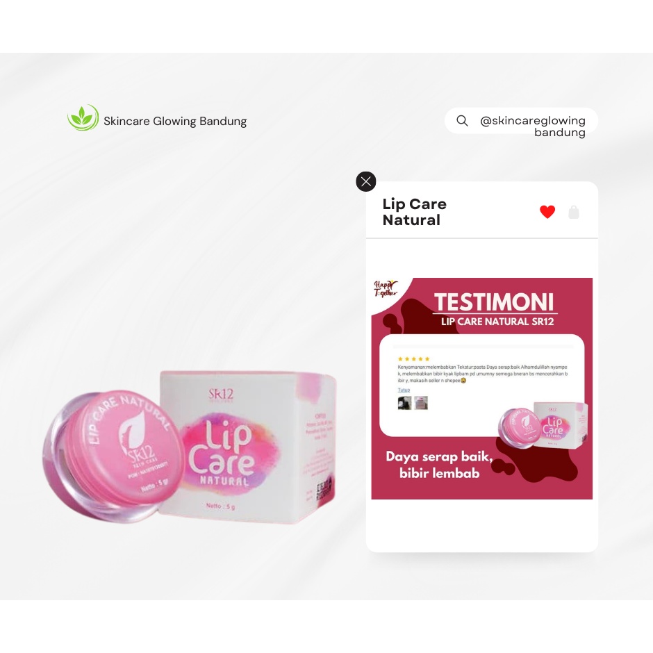 Lip Care SR12 Natural Essential Oil Perawatan Bibir Hitam Gelap Pecah-Pecah Kering Moisturizing Transparent