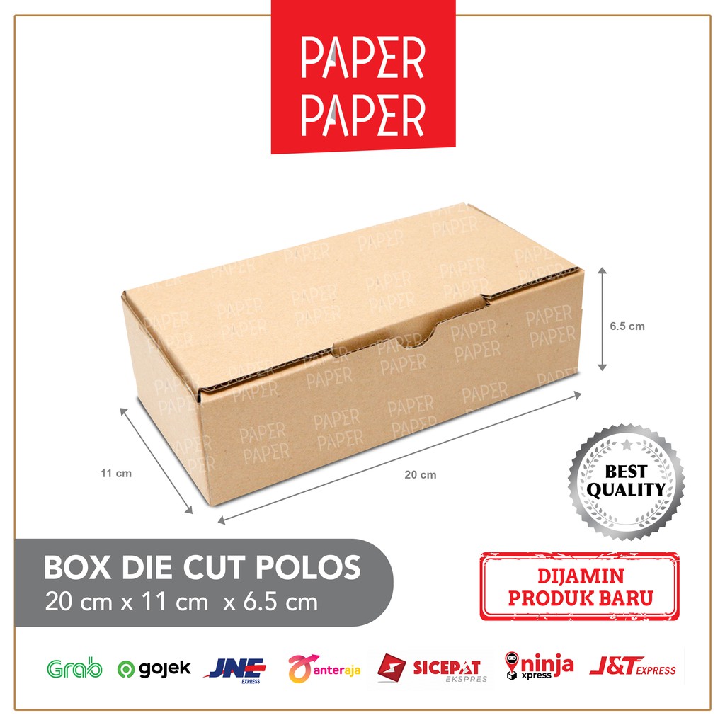 

Kardus Box Karton Die Cut 20x11x6,5 Polos - Baru - Murah