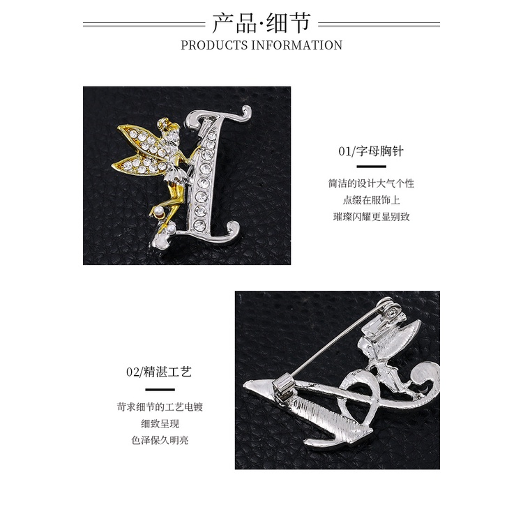 NEW!!!  Bros Korea 26 Gold Huruf Inggris  Bros Fashion  Bros Hijab Pin Pasangan Perhiasan Memorial Hadiah Cinta Aksesoris