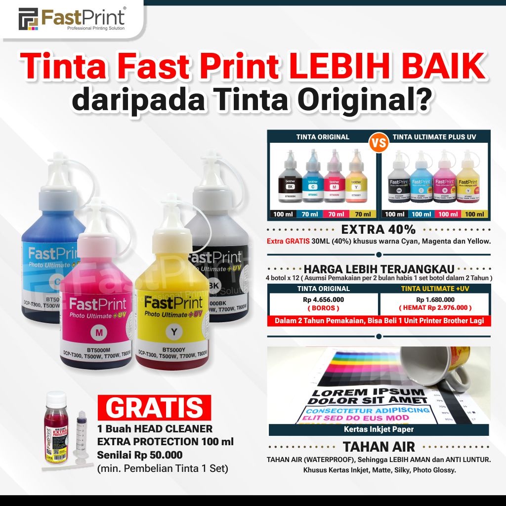 Tinta Photo Ultimate Plus UV 100ML DCP T300 T500W T700W T800E J100 J105 J200