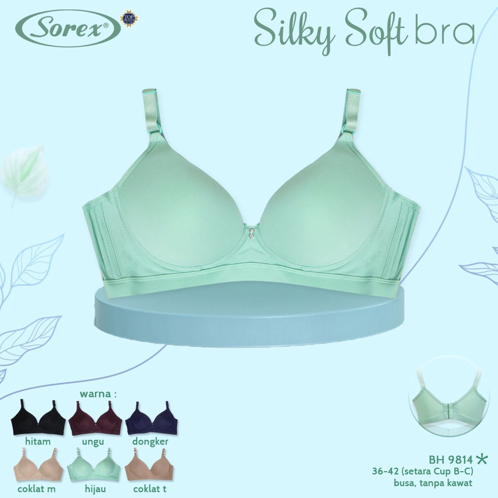 BRA TANPA KAWAT SOREX WANITA SILKY SOFT 9814