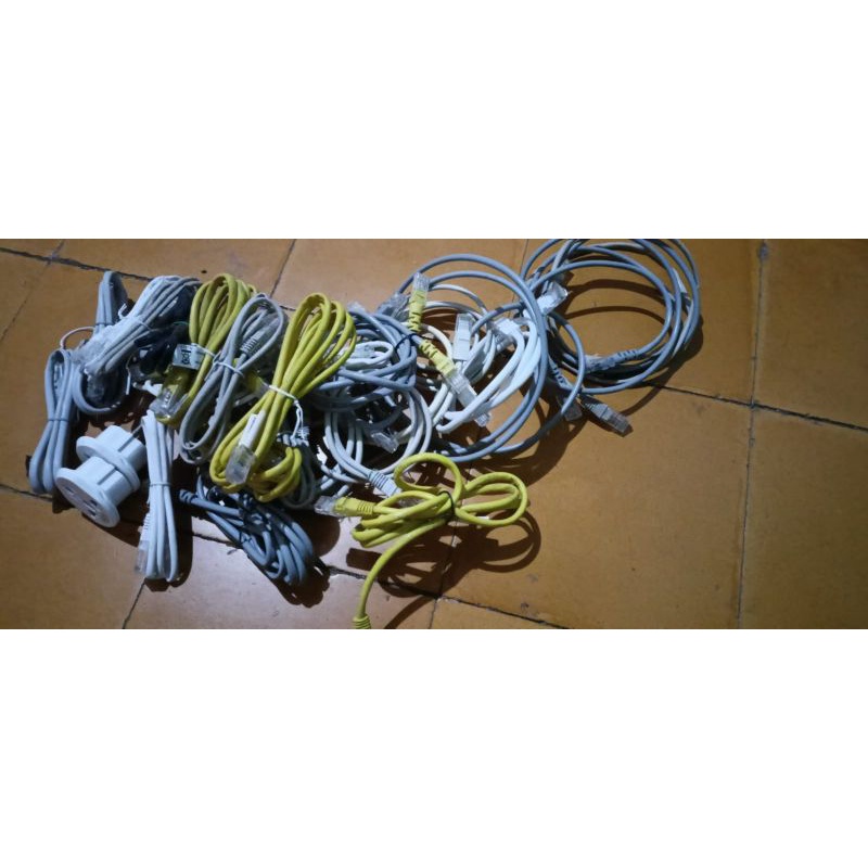 kabel lan utp ethernet cat 5 6 internet wifi original bawaan modem router campur ada totolink tp lin