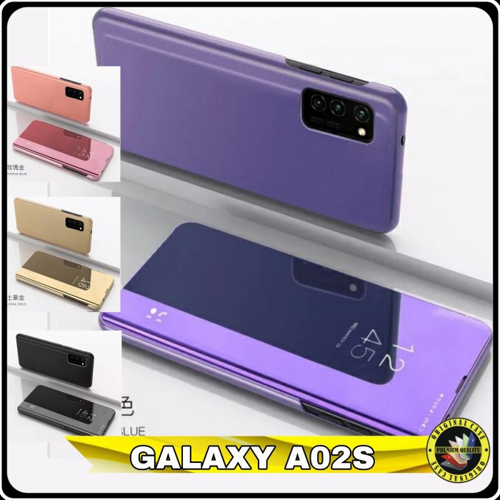 Case Samsung Galaxy A02s A 02s FlipCase Miror standing Cover Leather