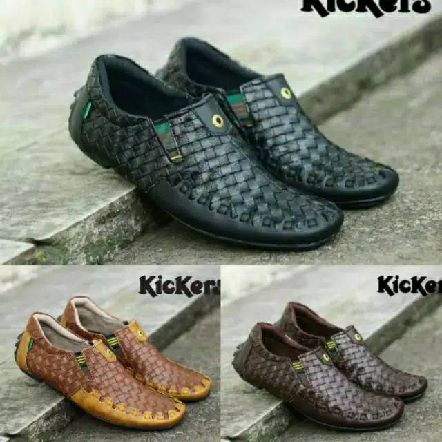 [COD] Slip-On pria Kickers Samak - sepatu pansus pria model sulam casual santai keren trendy 39 - 43