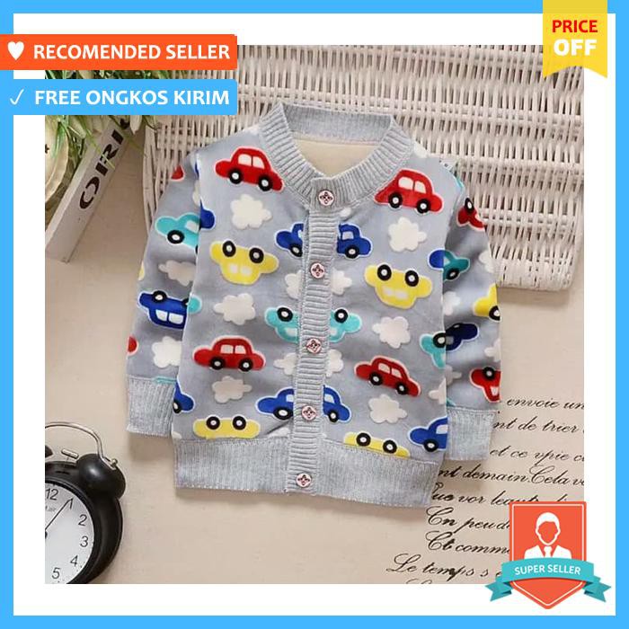 jaket bayi - jaket sweater rajut import anak bayi laki laki mobil - baju & sepatu bayi