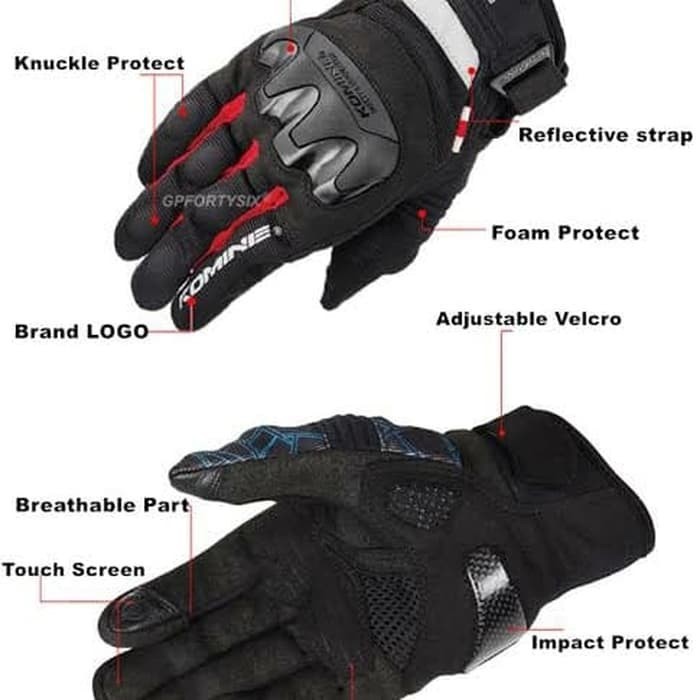 Gloves Sarung Tangan Motor Komine GK 220 / glove komine GK220 Original High Tech