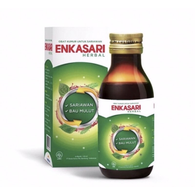 Enkasari 120 ml ( obat kumur untuk menghilangkan bau mulut &amp; sariawan )