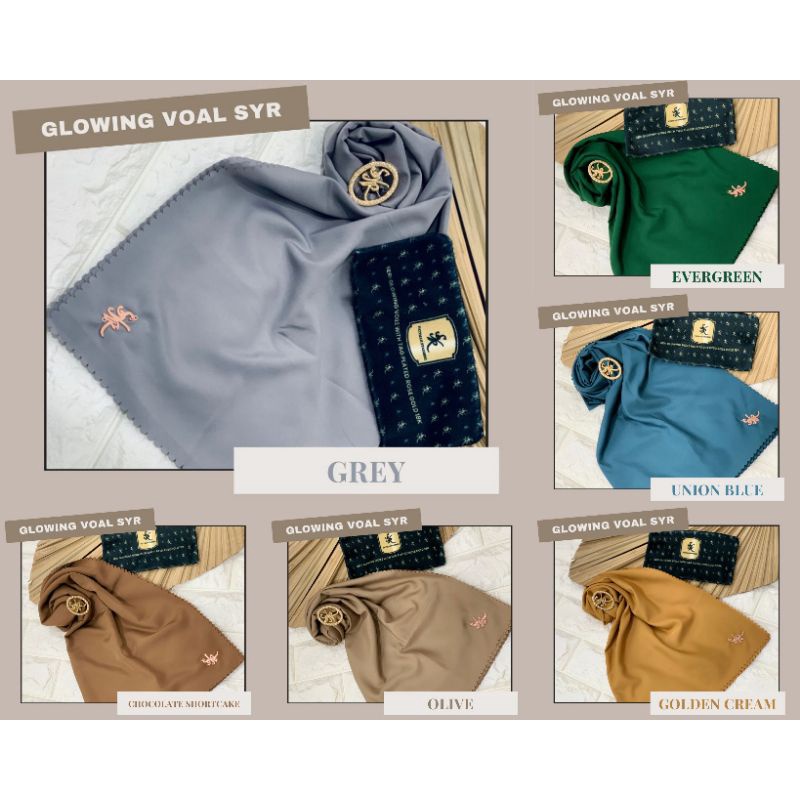 Scarf Polos Fatimah Syahrini Seri Glowing Voile
