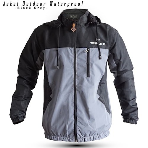 Jaket Gunung Outdoor Jacket Waterproof Anti Air Angin Big Size XXL Jumbo Polos Pria Wanita Unisex Original Triple F