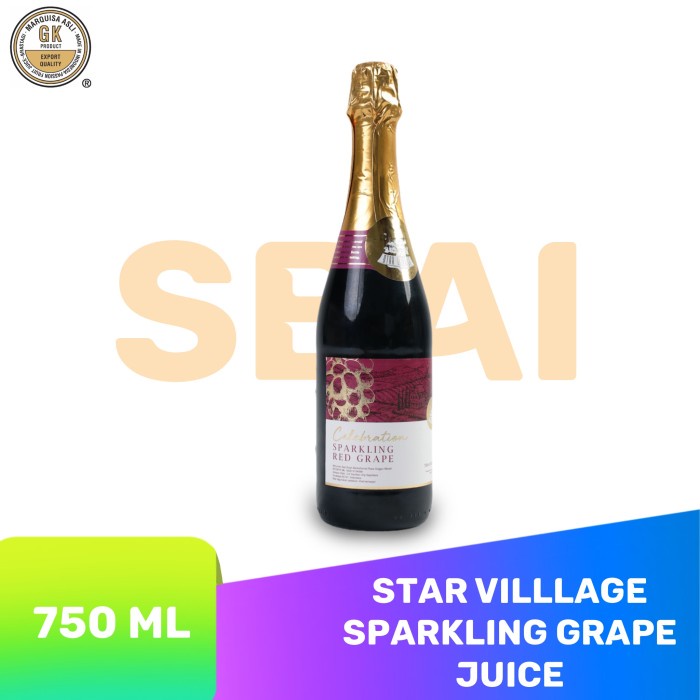 Jual Non Alcohol Star Village Sparkling Grape Juice 750ML Jus Soda