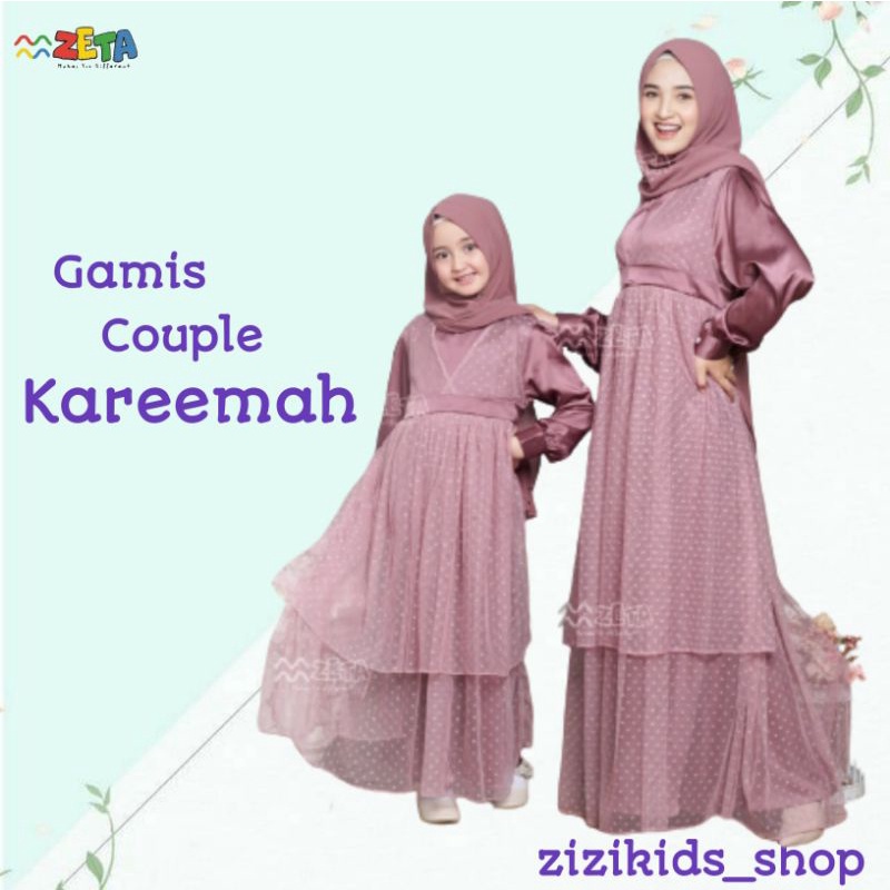 Gamis Pesta Couple Anak Remaja Perempuan Tile Mewah Kareemah Zeta Outfit