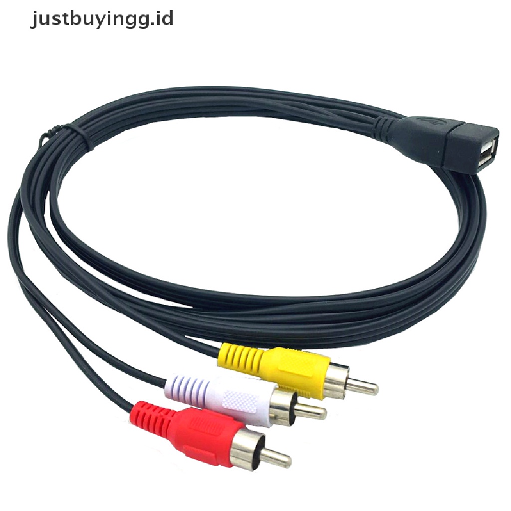 [justbuyingg.id] 5feet/1.5m usb 2.0 female to 3 rca male video a/v camcorder adapter cable ID