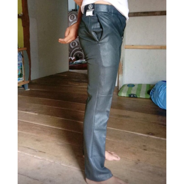 Celana Formal Metalik SLIMFIT Panjang Pria Kantor (Kinclong)