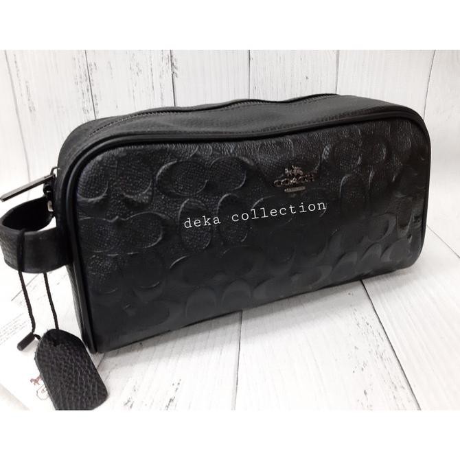 POUCHBAG KULIT PRIA WANITA TAS TANGAN GUCCI COACH HAND BAG GUCCI COACH - HITAM 3