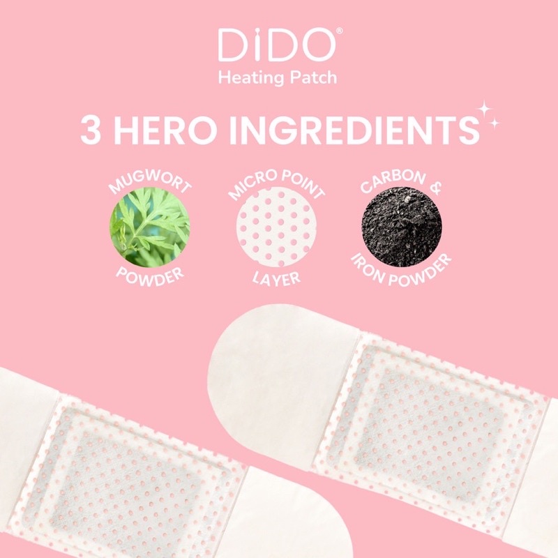 Dido Heating Patch Pereda Nyeri Menstruasi Haid Plester Koyo Hangat Perut Mengatasi Dilep Mens