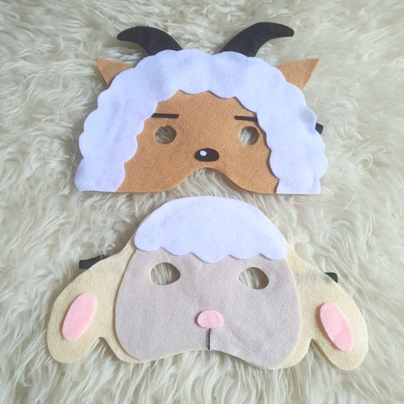 Topeng Domba Kostum Domba Shaun the Sheep bando Binatang Hewan Kambing