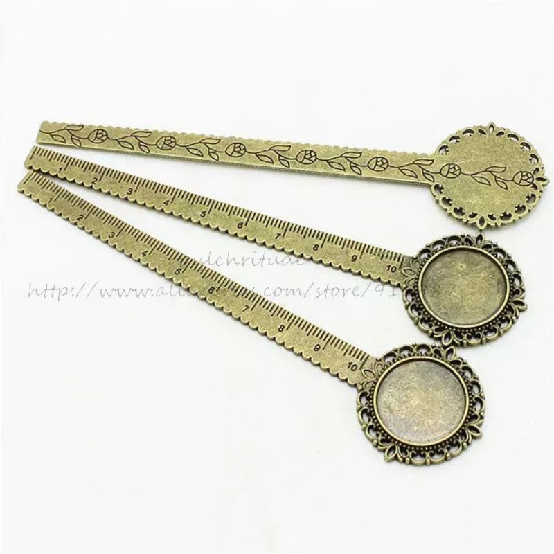 

Cangkang Penggaris Antique Bookmark 10 cm dia 20mm -diy embroidery sulam