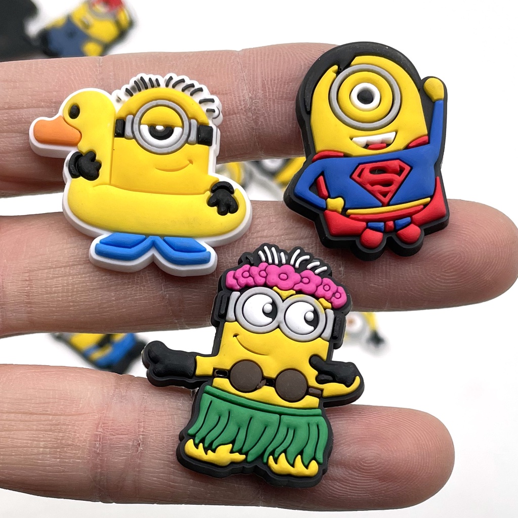 Seri Kartun Minion Sandal shoe charms DIY Dapat Dilepas Crocs Pin Lubang Sepatu accessories Jibbitz decorate Anak Hadiah