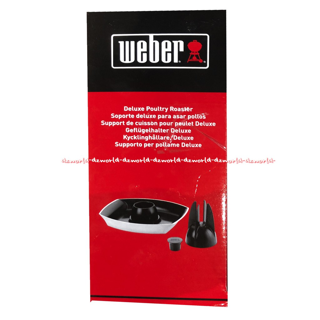 Weber Deluxe Poultry Roaster Tempat Wadah Pemanggang Ayam Bebek