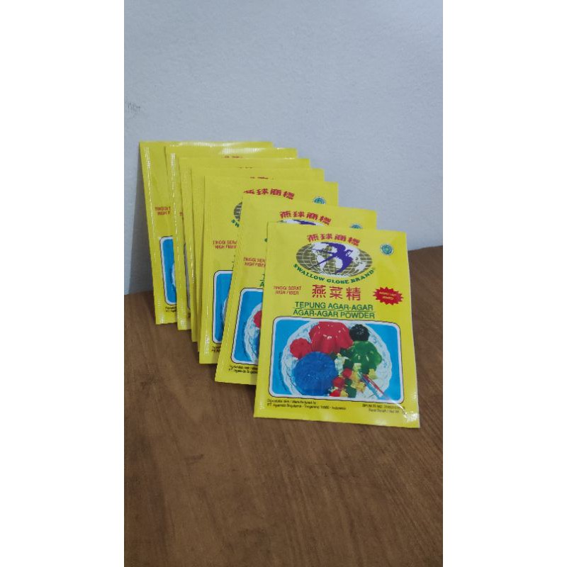 

SWALLOW GLOBE per DUS Tepung Agar Agar Powder (isi 12 Sachet)