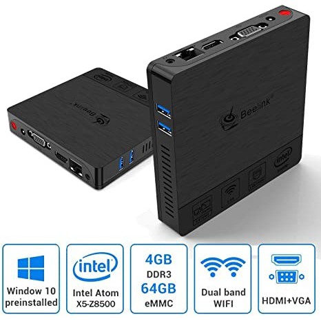 Mini PC Beelink BT3 Pro II Windows 10 RAM 4/64GB Intel X5 Quadcore Z8350