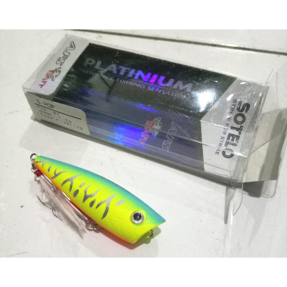 UMPAN PANCING FLOATING IKAN POPPER PLATINUM SOTELO