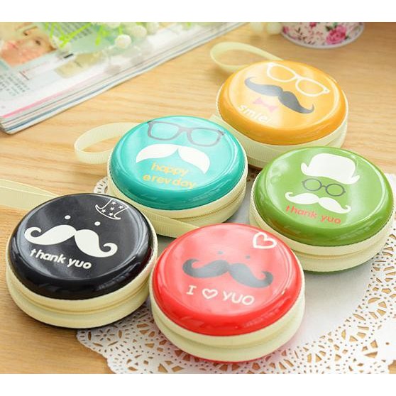 CLEARANCE SALE - Mustache Coin Case Dompet Koin Lucu Model Kumis Vintage