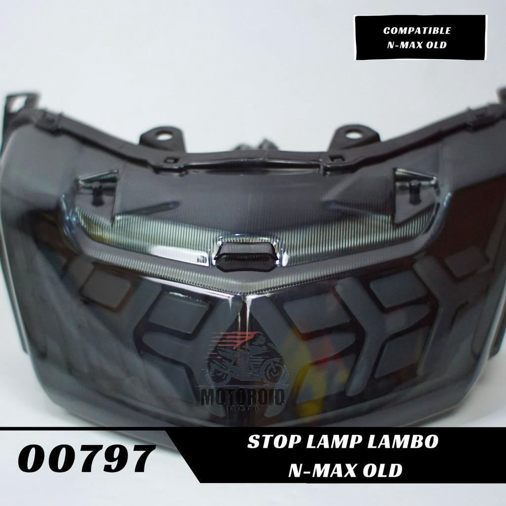 Lampu PNP Motor Nmax lama Stoplamp Belakang Variasi Model Lamborghini 3 in 1 Yamaha Nmax Old 2019-2018-2017-2016-2015