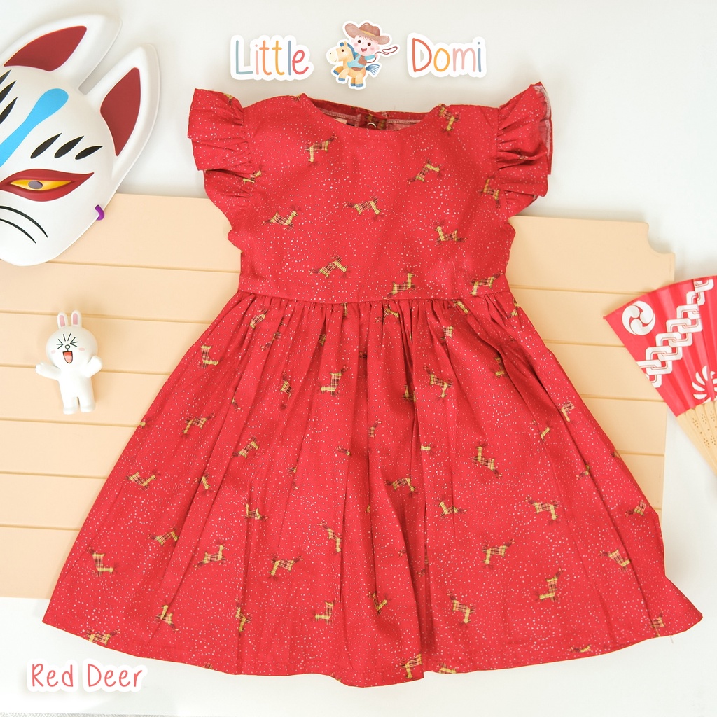 Deer Dress ( Girl ) - Terusan Anak Perempuan - Dress Anak Perempuan - Little Domi