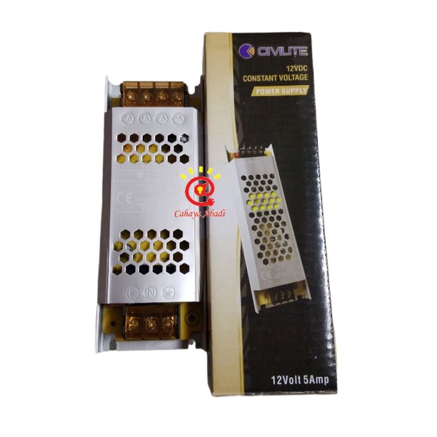 Trafo Led Strip 5A 12V Civilite / Trafo Strip Led 12V 5A Civilite