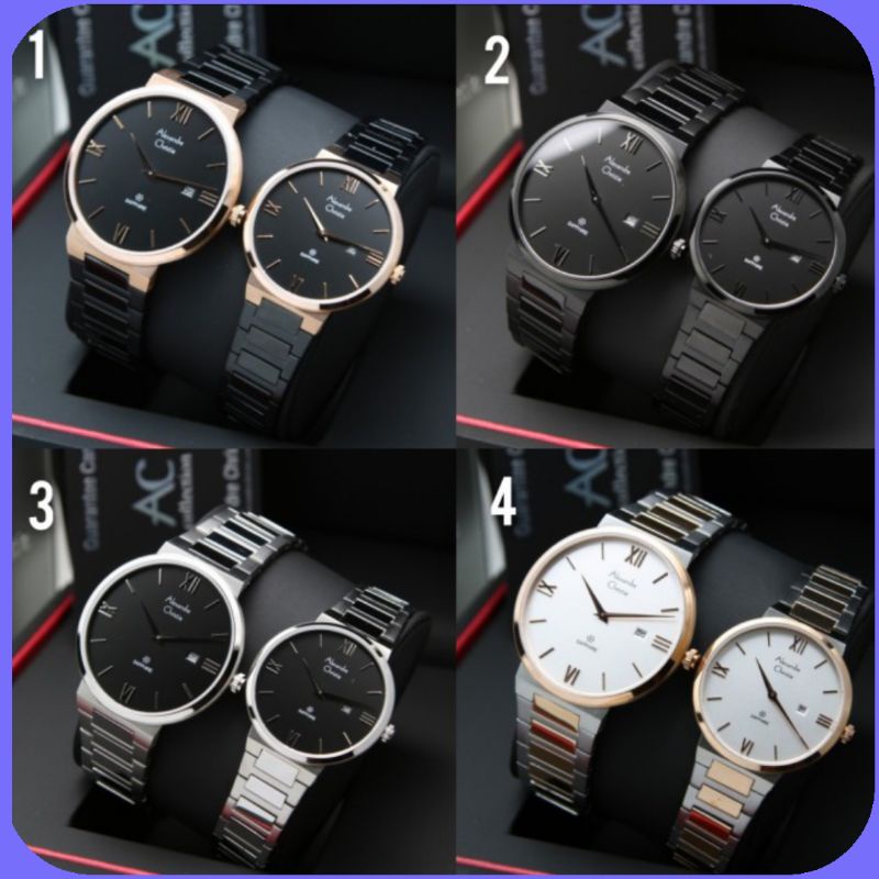 Jam Tangan Couple Alexandre Christie 8564 AC8564 AC 8564 ORI