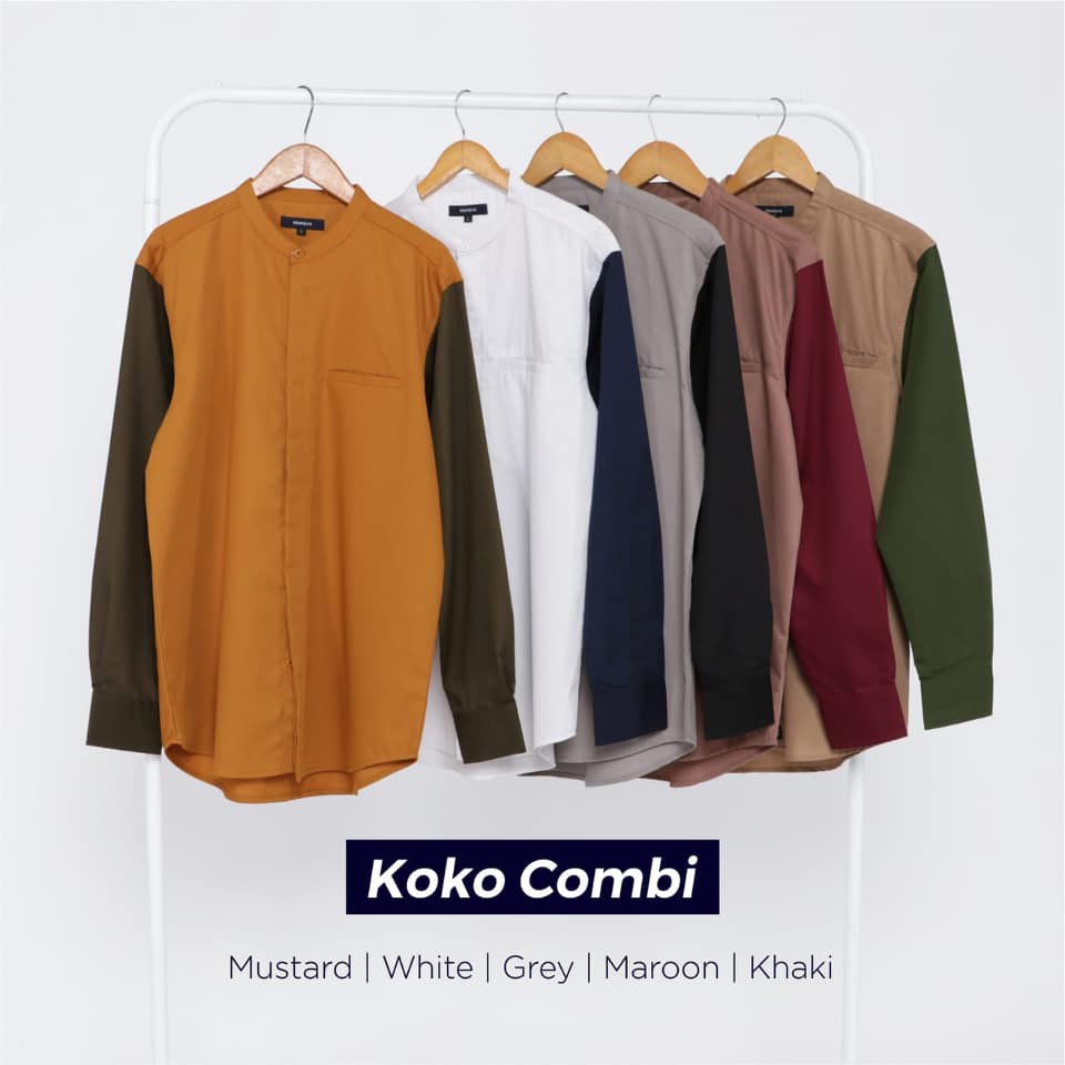 KOKO COMBIii (white (m, xl, xxl) (mustard(s, xl, xxl) (maroon xxl) (khaki s, xl, xxl)