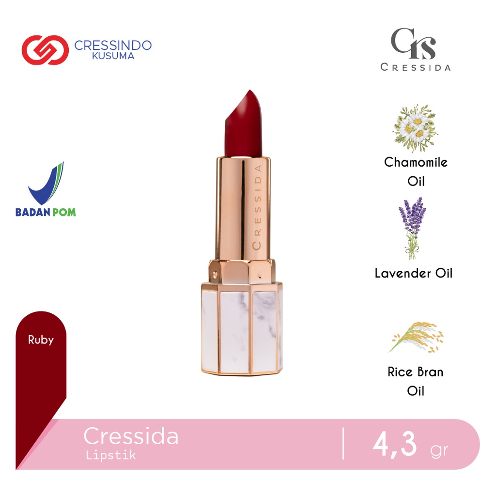 CRESSIDA Lipstick 4,3 gr - Super Moist and Longlast