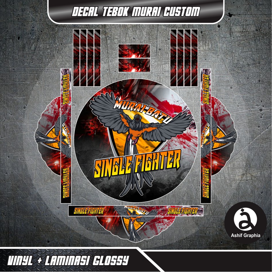 STICKER STIKER DECAL SANGKAR MURAI ORIQ BNR EBOD CUSTOM KEREN