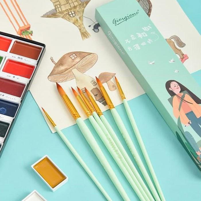 

NEW! GIORGIONE ROUND BRUSH SET 7 G-R700 / KUAS LUKIS SET 7 ALAT LUKIS TERMURAH DAN TERBARU AL4