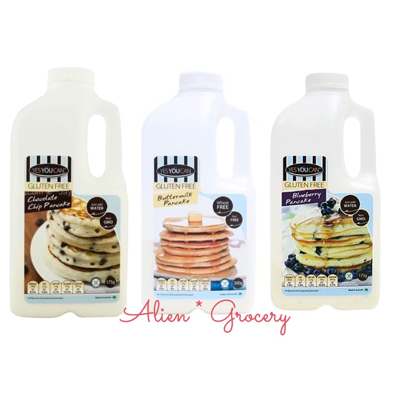 YES YOU CAN Gluten Free Pancake Shake Instant Chocolate Buttermilk Blueberry 175gr 300gr