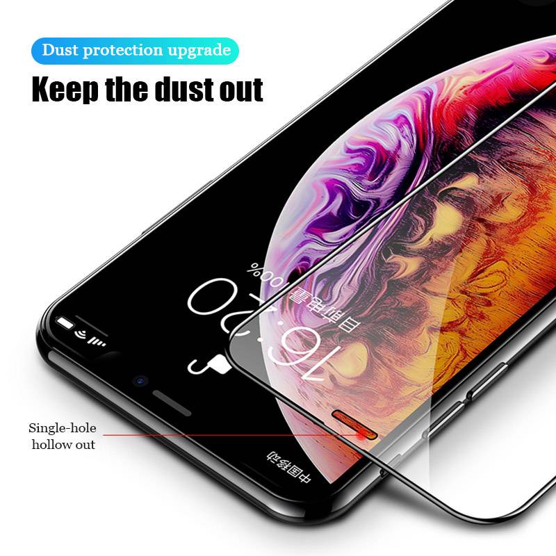 1pc Pelindung Layar Tempered Glass Untuk iPhone 11 / 12 Pro Max / 6 / 6s / 7 / 8 Plus / X / XS Max / XR / SE 2020