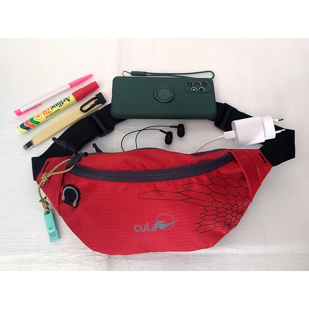 Tas Waistbag - Sling Bag CULA Waterproof Oval Doble Strip Original Outdoor