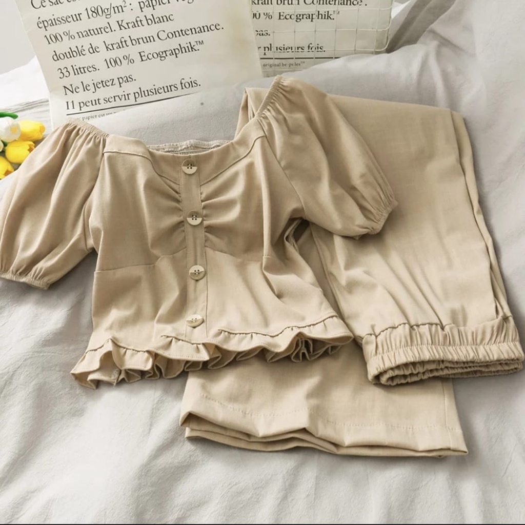 FWG - STELAN AVVI / SETELAN MURAH / BAJU SETELAN WANITA / SETELAN / CELANA DAN BAJU WANITA TERBARU