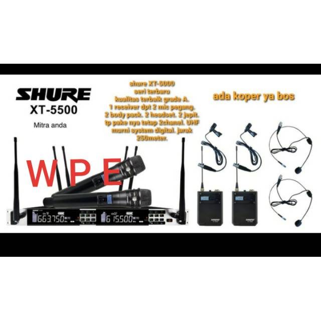 Mic Wireless Shure XT 5500 Grade A