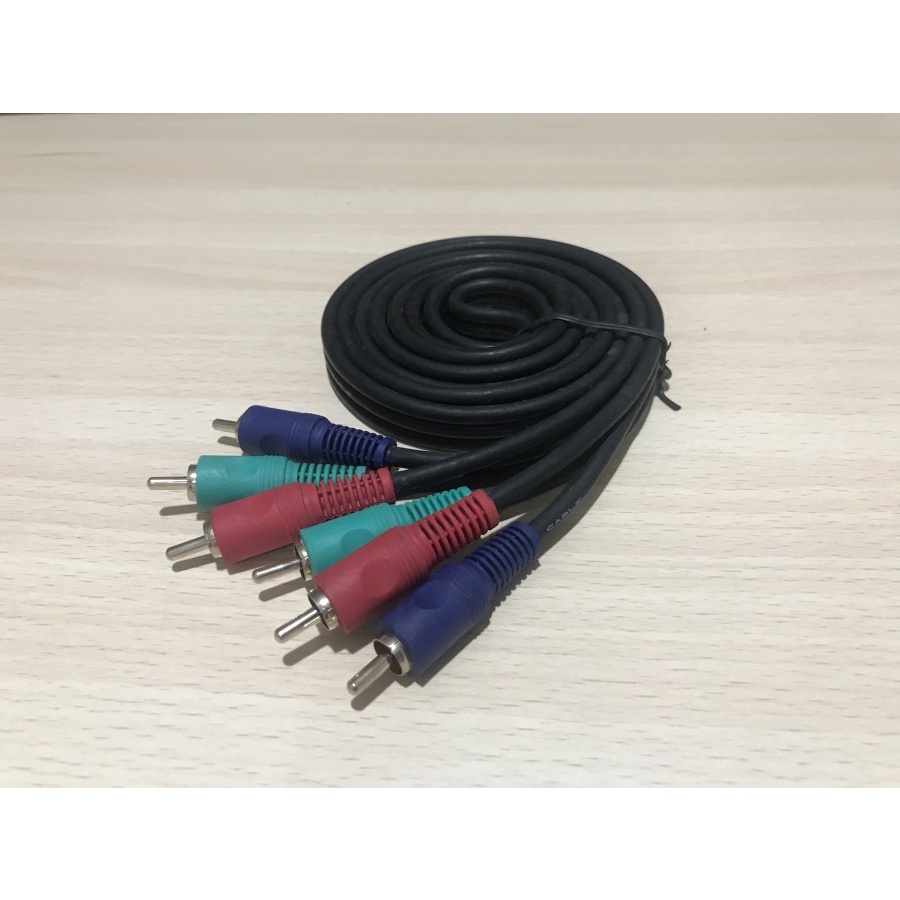 KABEL 3 JACK RCA TO 3 JACK RCA 1.8M 1.8 METER VCD DVD AUDIO VIDEO