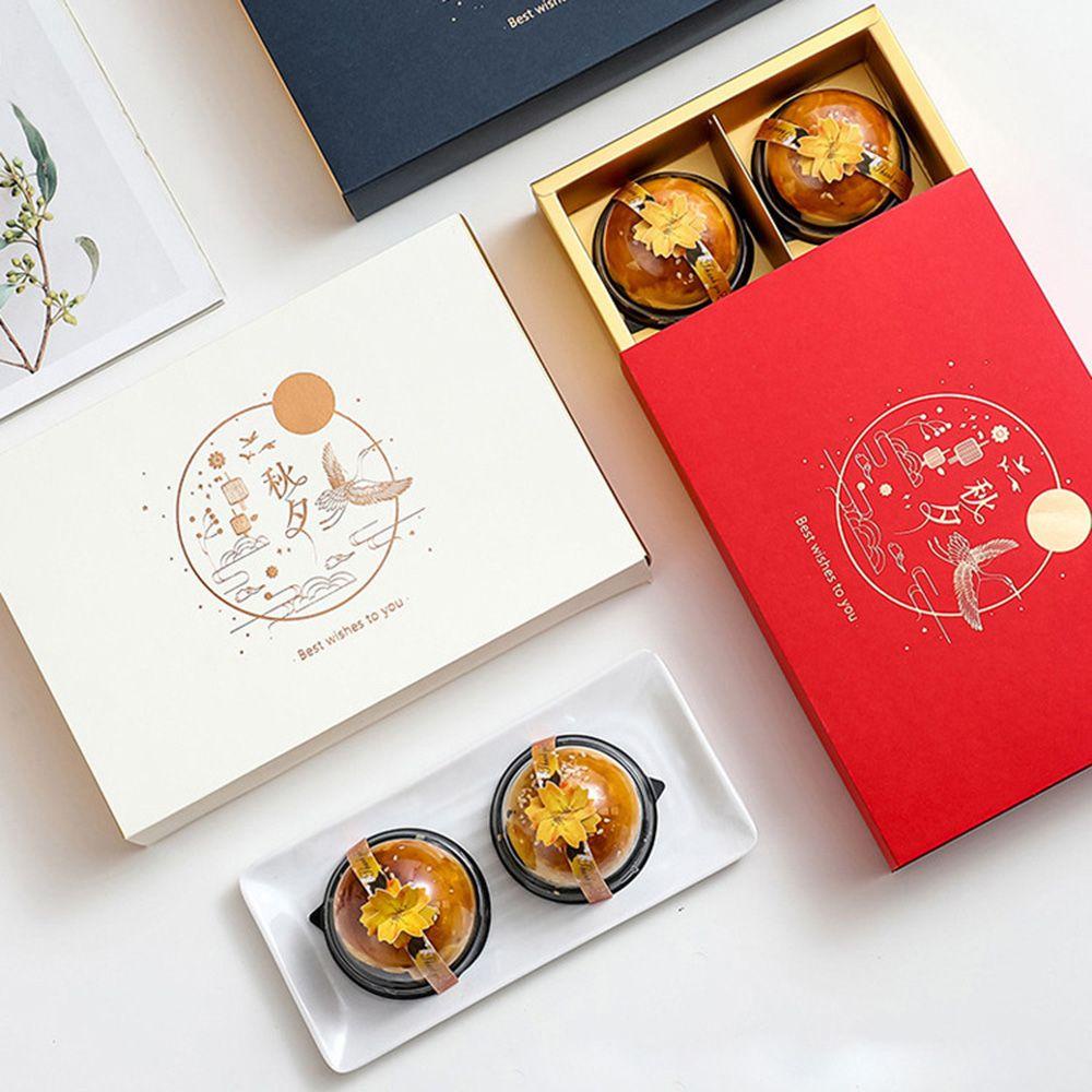 [Elegan] Mooncake Packaging Box Mid-autumn Festival Plastik Hadiah Kado Warpping Supplies Packaging Box Pastry Biskuit Dessert Mousse Tray Kotak Kue