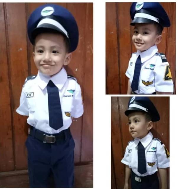 Baju Profesi Anak PILOT GARUDA / Baju Anak / Baju Karnaval