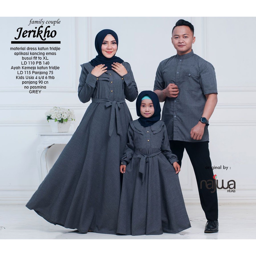 Baju Gamis Couple Keluarga Untuk Lebaran Nusagates