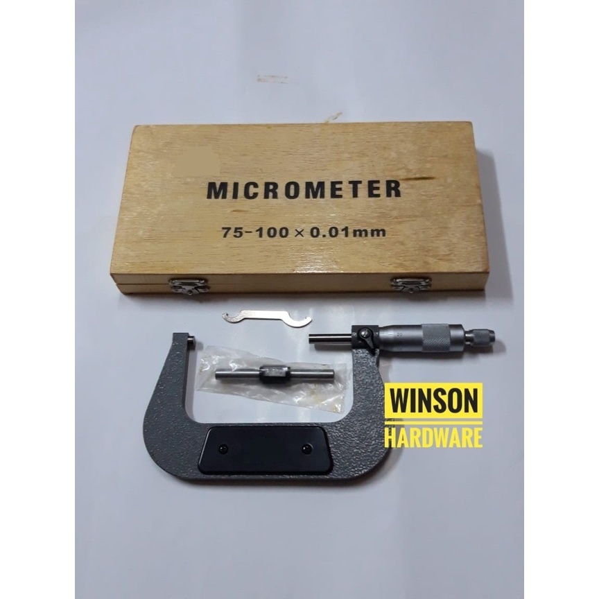 

Mikrometer 75 - 100 mm Kotak Kayu | Outside Micrometer 75-100mm RRC