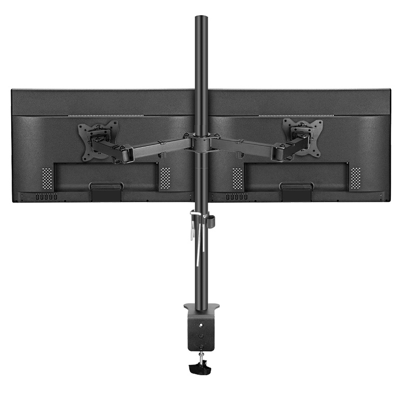 Triple W Vertical Dual Bracket Monitor Stand Clamp Breket Desk LED LCD