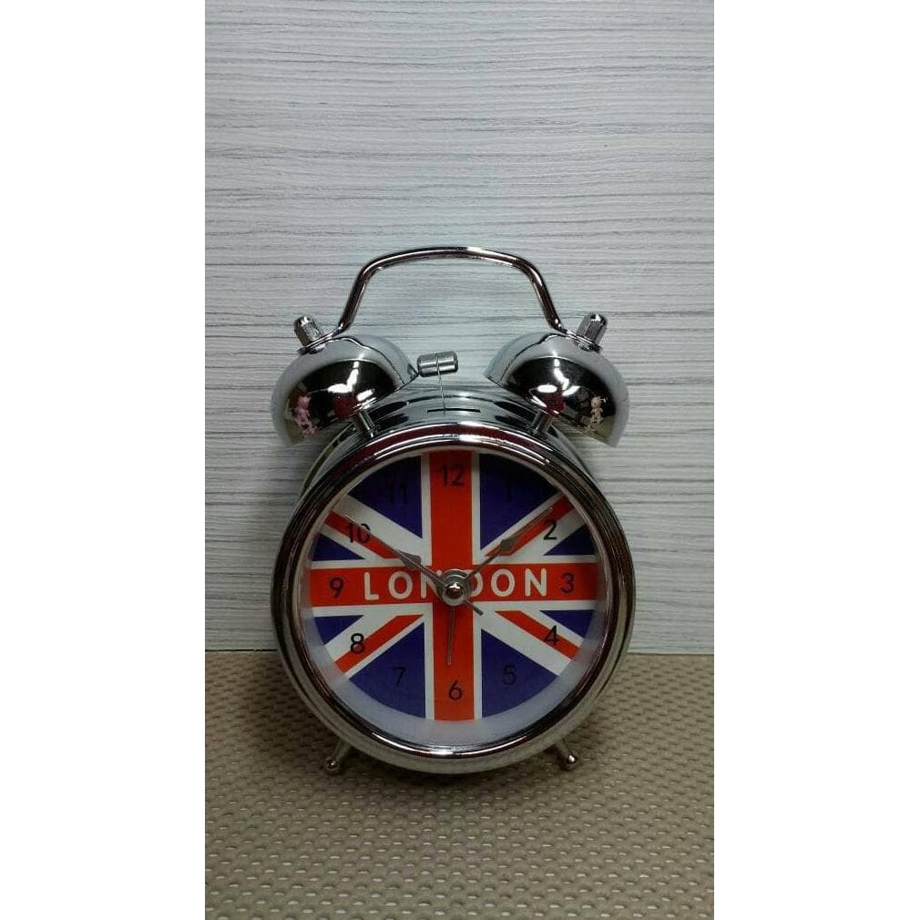 jam weker kring 3" silver/ jam meja kring, BEST SELLER Jam Weker Kring 3 Silver / Jam Meja Kring